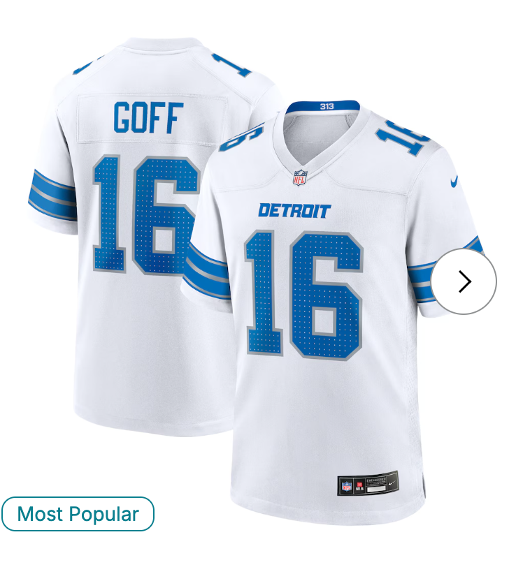 Jared Goff Detroit Lions NK Game Jersey - White