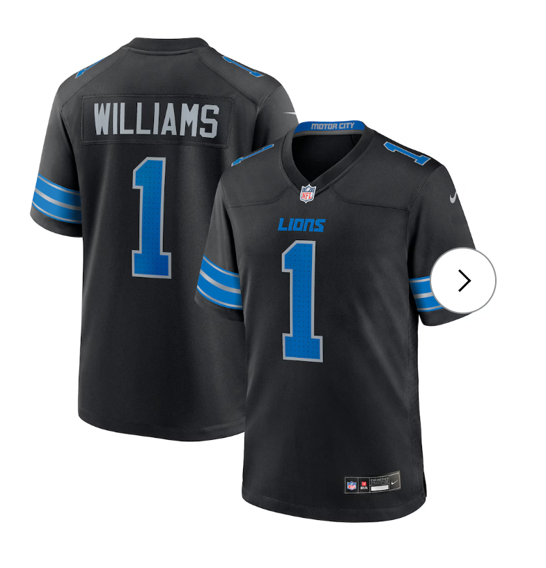 Jameson Williams Detroit Lions NK Alternate Game Player Jersey - Black