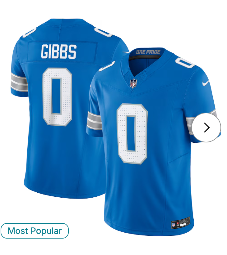 Jahmyr Gibbs Detroit Lions NK Vapor F.U.S.E. Limited Jersey - Blue