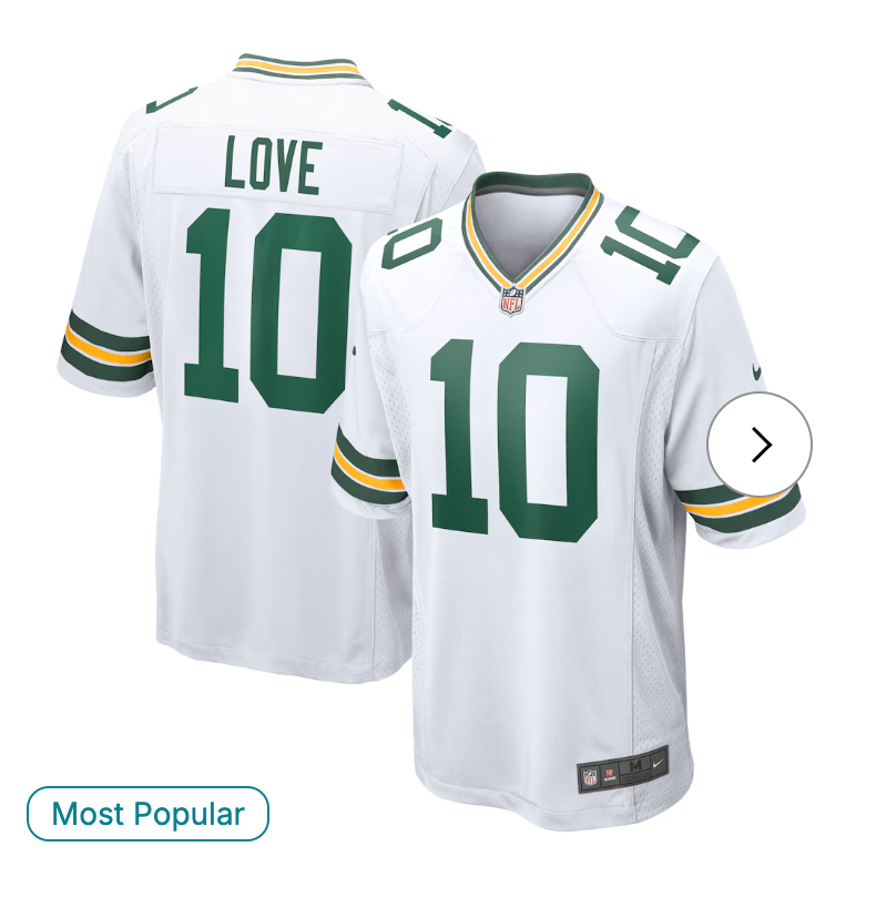 Jordan Love Green Bay Packers NK Game Jersey - White