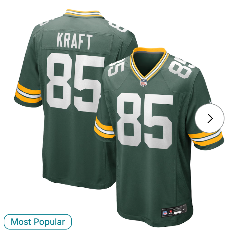 Tucker Kraft Green Bay Packers NK Game Jersey - Green