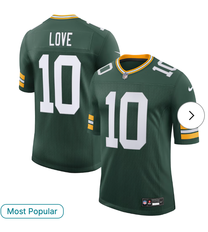 Jordan Love Green Bay Packers Team Vapor Untouchable Limited Jersey - Green