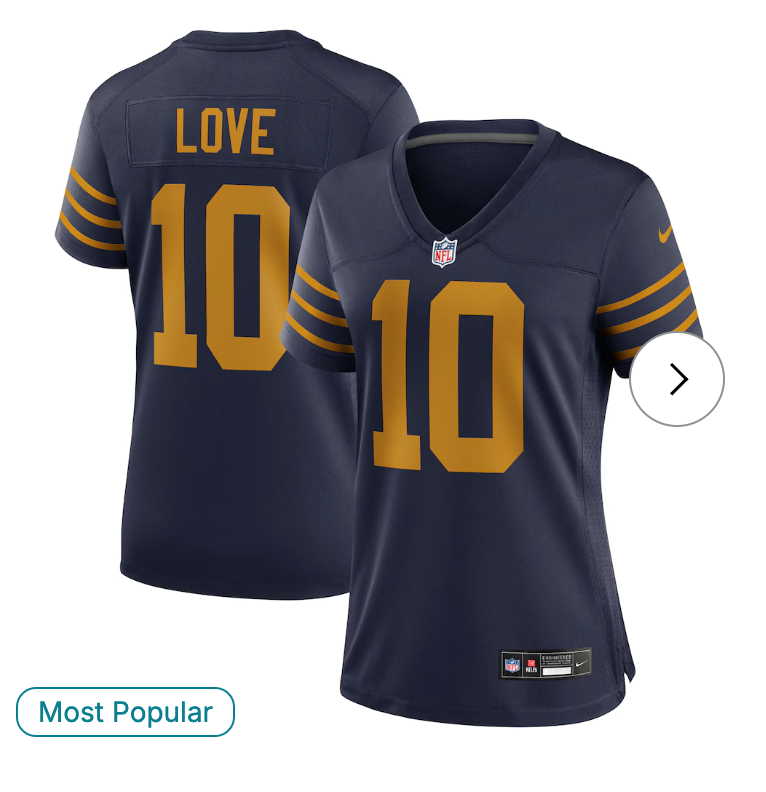 Jordan Love Green Bay Packers Nike Women's The 1923 Classic Game Jersey - Navy