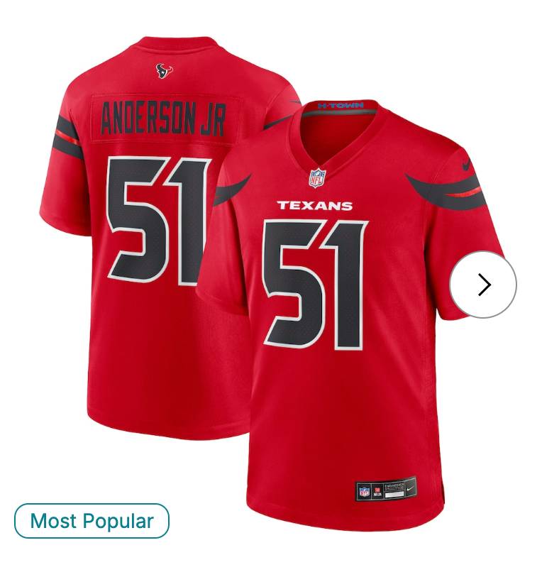 Will Anderson Jr. Houston Texans Nike Alternate Game Jersey - Red