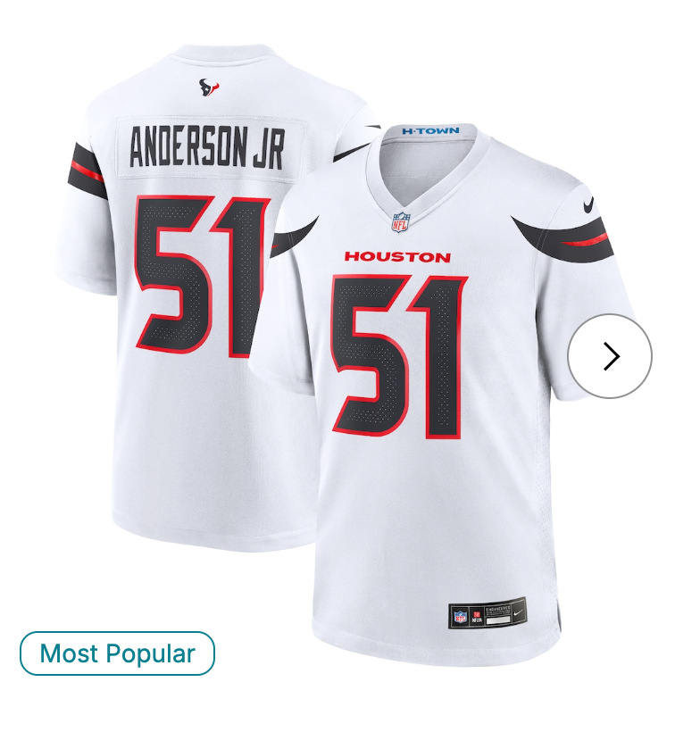Will Anderson Jr. Houston Texans Nike Game Jersey - White