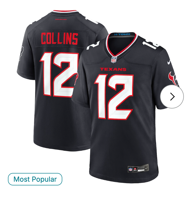Nico Collins Houston Texans Nike Game Jersey - Navy