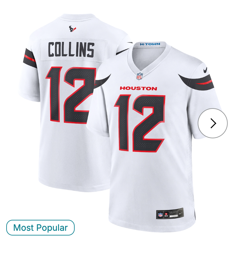 Nico Collins Houston Texans Nike Game Jersey - White