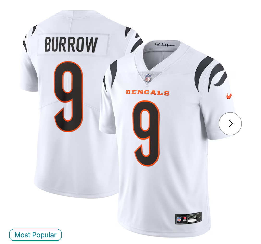 Joe Burrow Cincinnati Bengals NK Vapor Untouchable Limited Jersey - White