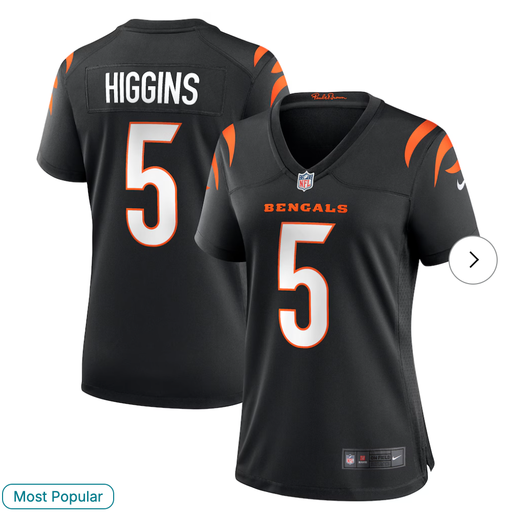 Tee Higgins Cincinnati Bengals NK Women's Game Player Jersey - Black
