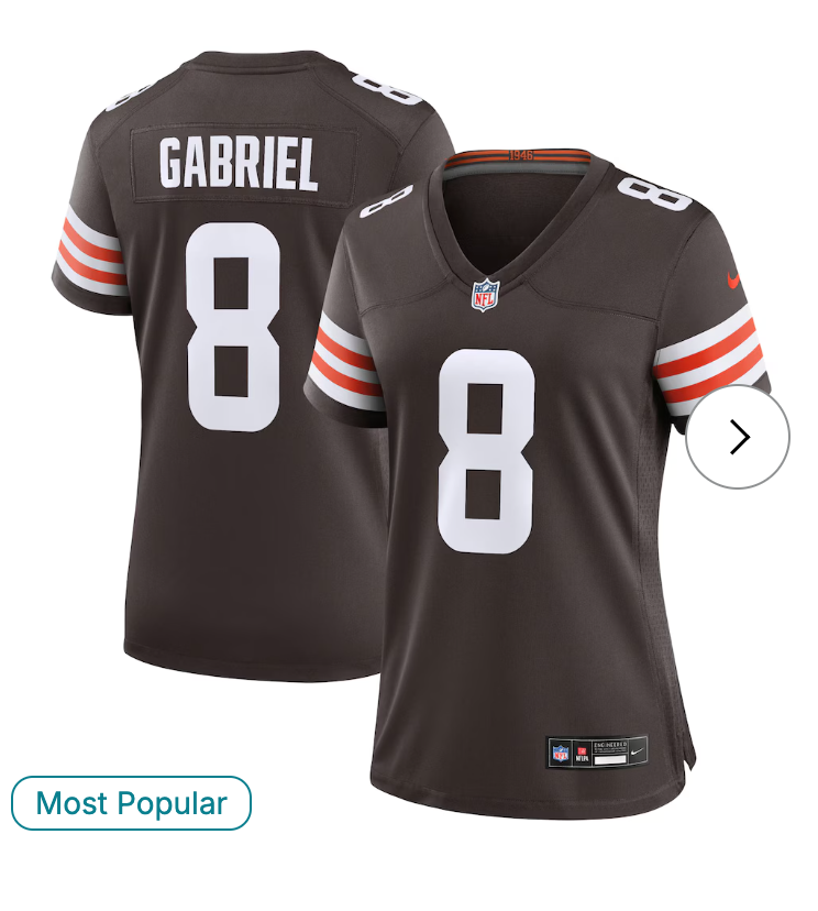 Dillon Gabriel Cleveland Browns NK Women's Team Game Jersey - Brown