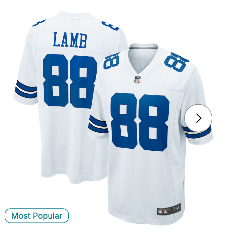 CeeDee Lamb Dallas Cowboys NK Game Team Jersey - White