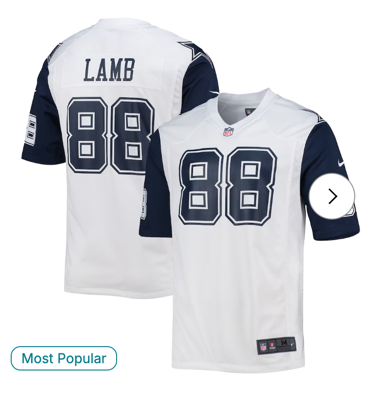 CeeDee Lamb Dallas Cowboys NK Alternate Game Team Jersey - White