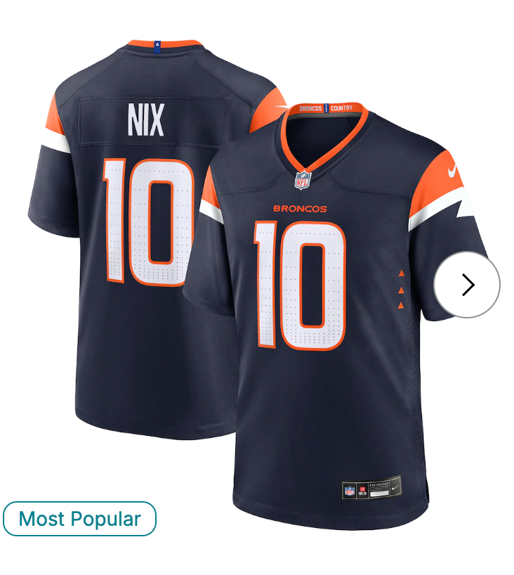 Bo Nix Denver Broncos NK Alternate Game Jersey - Navy