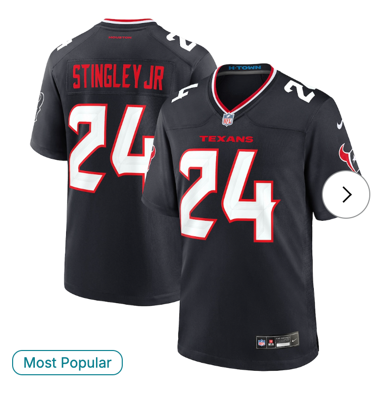 Derek Stingley Jr. Houston Texans Nike Game Jersey - Navy