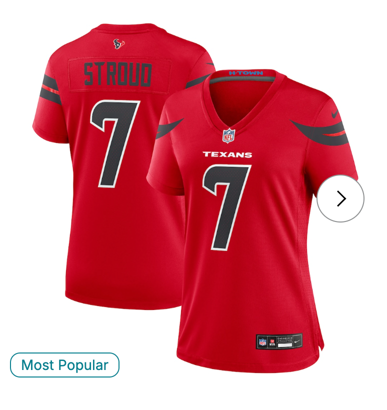 C.J. Stroud Houston Texans Nike Women's Alternate Game Jersey - Red