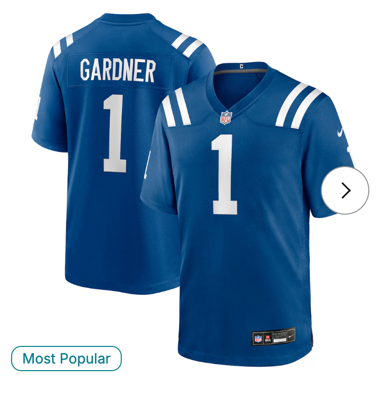 Ahmad Sauce Gardner Indianapolis Colts Nike Team Game Jersey - Royal