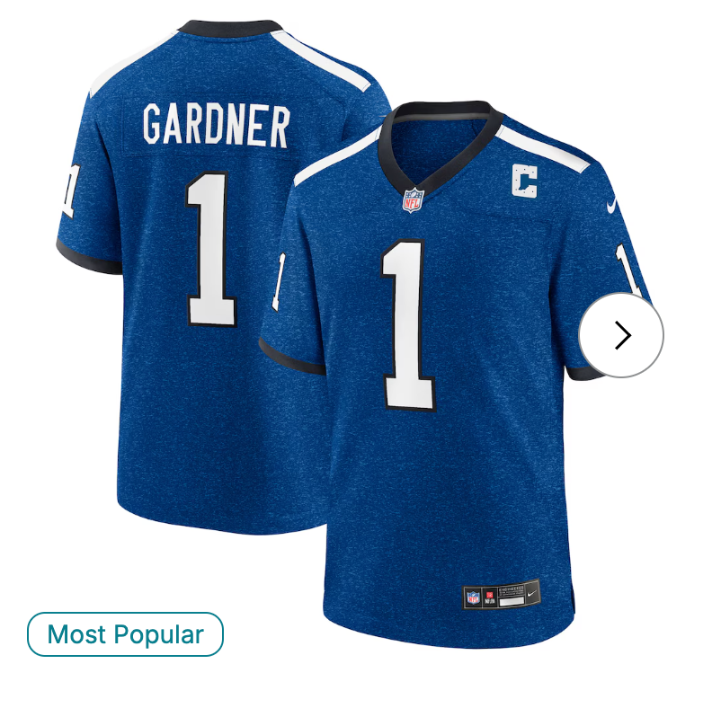 Ahmad Sauce Gardner Indianapolis Colts Nike Alternate 2 Indiana Nights Game Jersey - Heather Royal