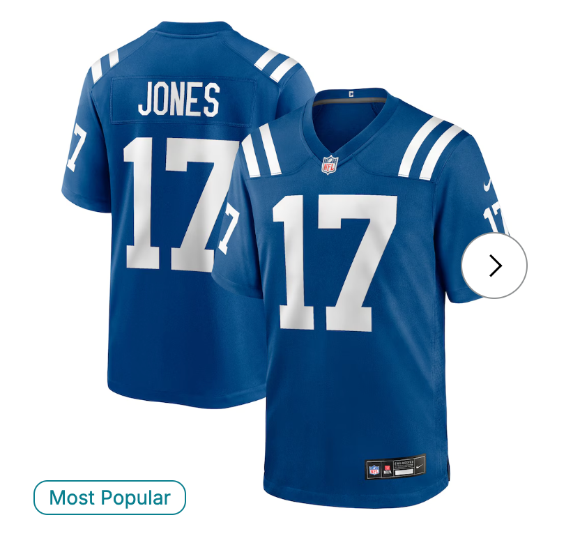 Daniel Jones Indianapolis Colts Nike Team Game Jersey - Royal