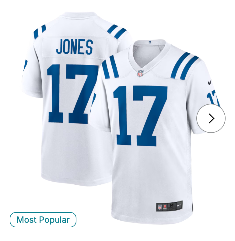 Daniel Jones Indianapolis Colts Nike Game Jersey - White