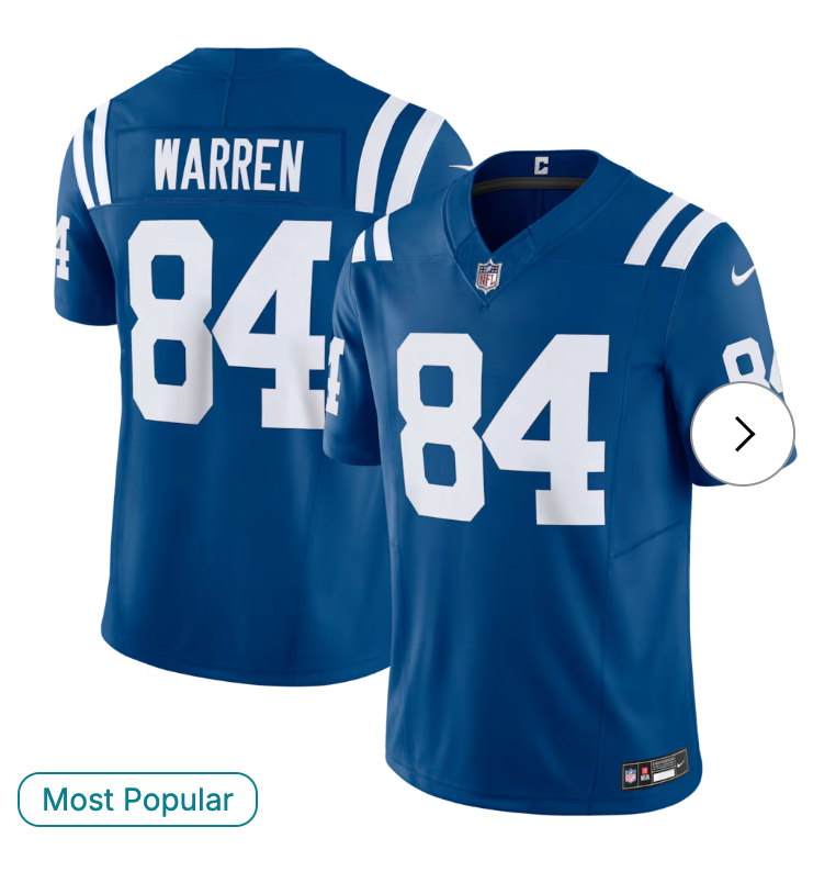 Tyler Warren Indianapolis Colts Nike Team Vapor F.U.S.E. Limited Jersey - Royal