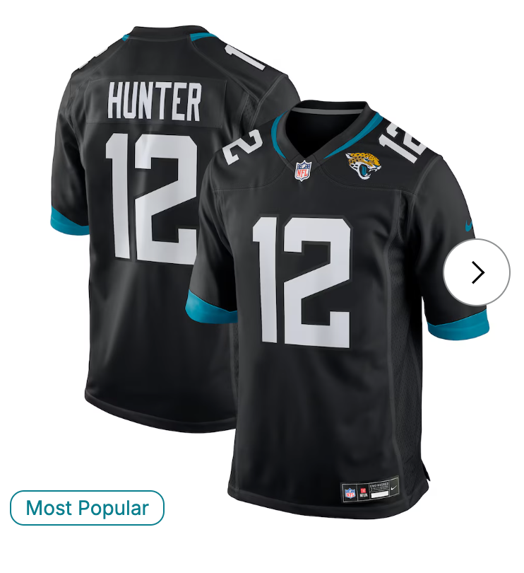 Travis Hunter Jacksonville Jaguars Nike 2025 NFL Draft First Round Pick Alternate Game Player Jersey - Black
