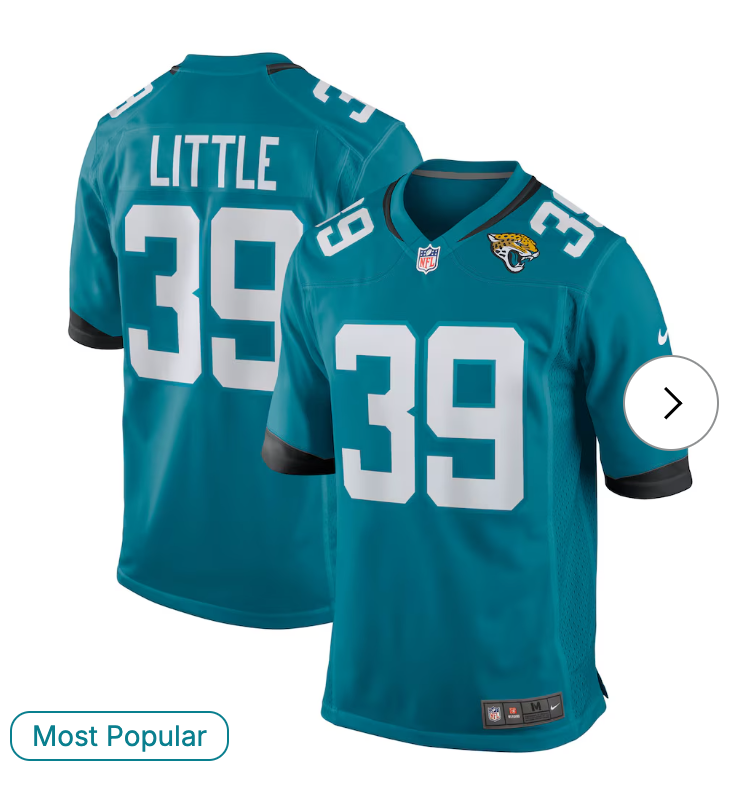 Cam Little Jacksonville Jaguars Nike Team Game Jersey - Teal