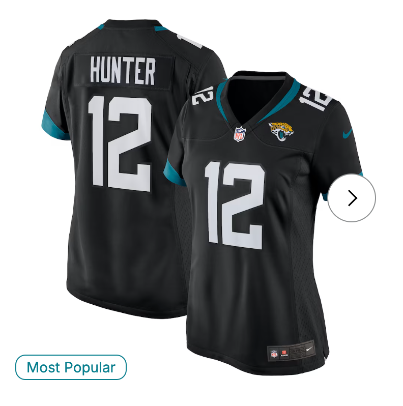 Travis Hunter Jacksonville Jaguars Nike Women's Alternate Game Jersey - Black
