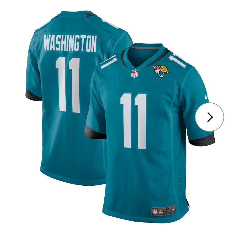 Parker Washington Jacksonville Jaguars Nike Team Game Jersey - Teal