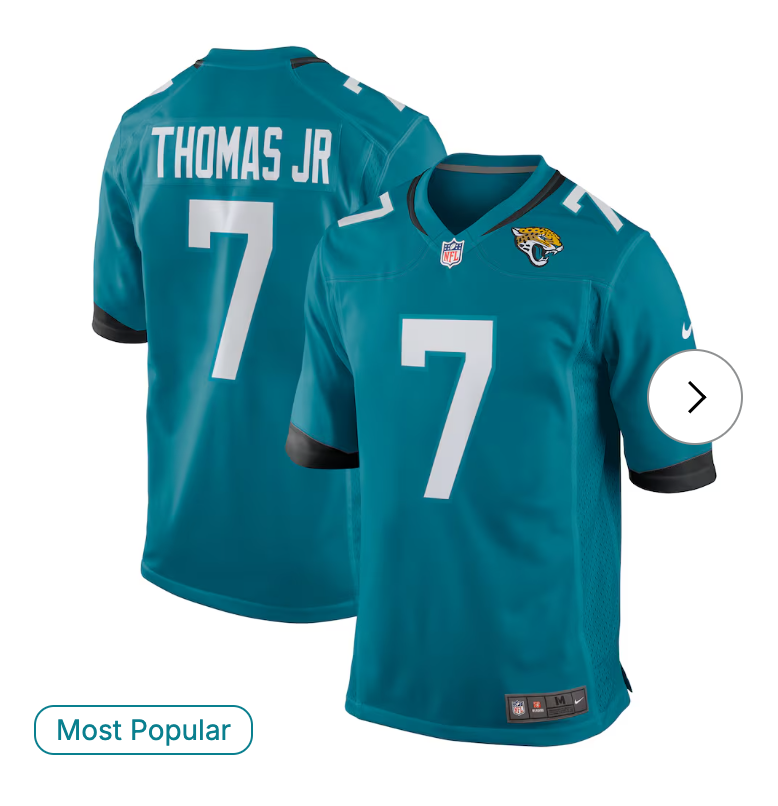 Brian Thomas Jr Jacksonville Jaguars Nike Player Game Jersey - Teal