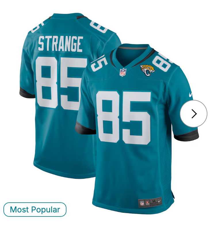 Brenton Strange Jacksonville Jaguars Nike Team Game Jersey - Teal