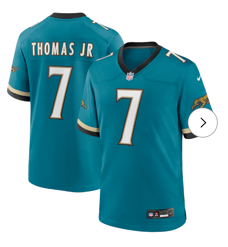 Brian Thomas Jr. Jacksonville Jaguars Nike Alternate Game Jersey - Teal