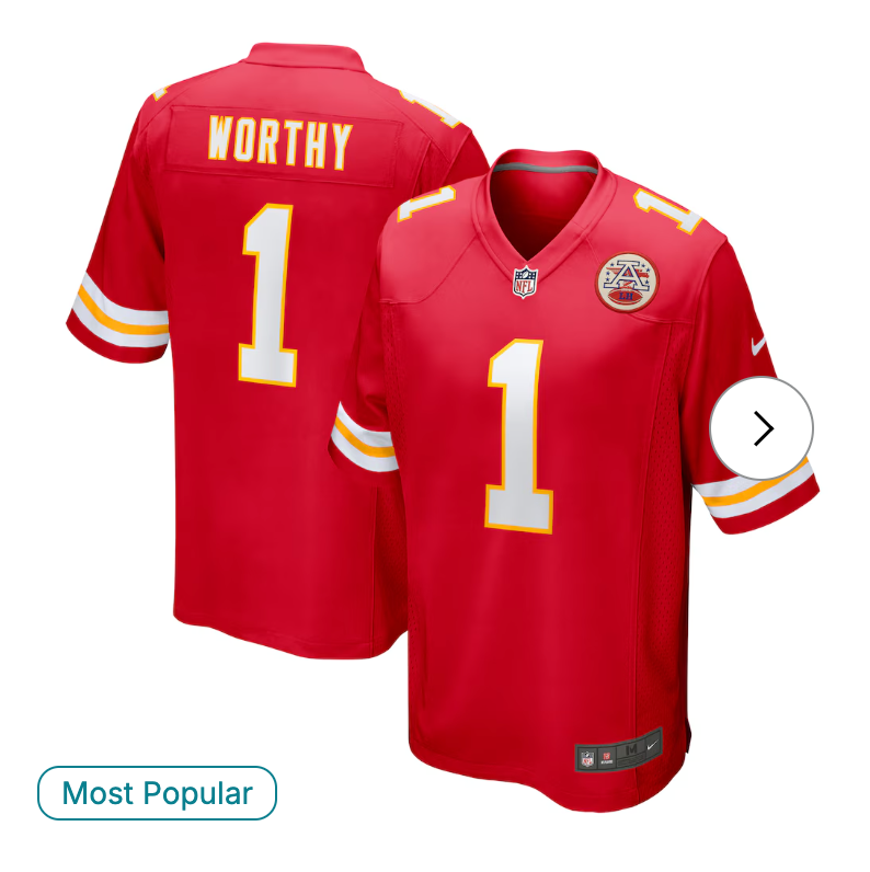 Xavier Worthy Kansas City Chiefs Nike Player Game Jersey - Red