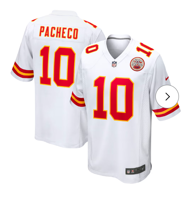 Isiah Pacheco Kansas City Chiefs Nike Away Game Player Jersey - White
