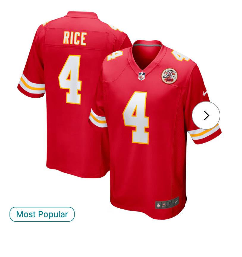 Rashee Rice Kansas City Chiefs Nike Game Jersey - Red