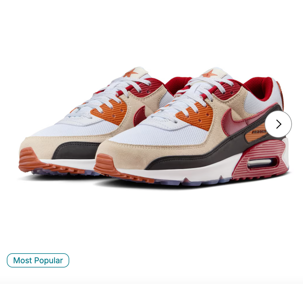 Arizona Cardinals NK Unisex 2025 Rivalries Collection Air Max 90 Shoes - White