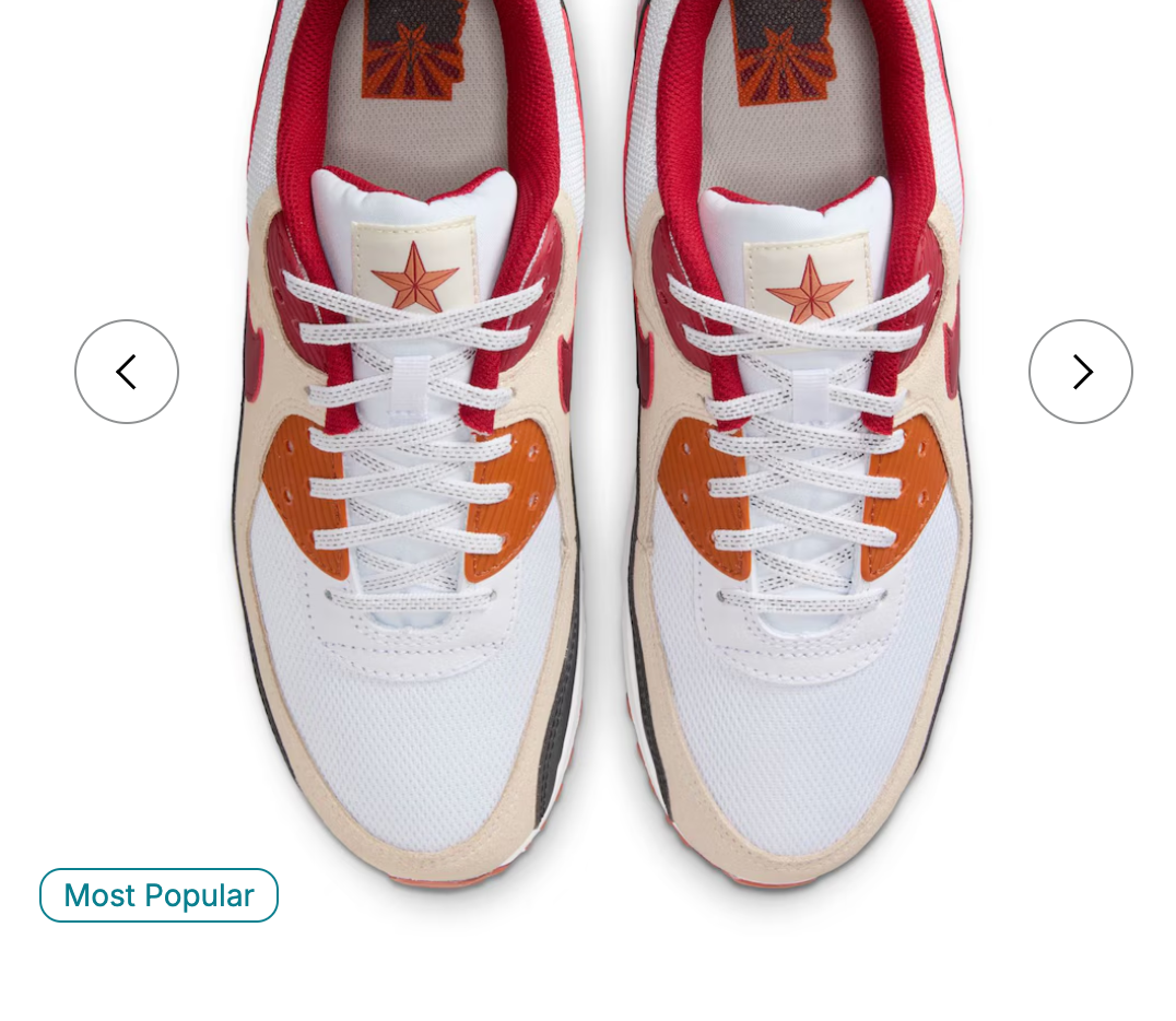 Arizona Cardinals NK Unisex 2025 Rivalries Collection Air Max 90 Shoes - White