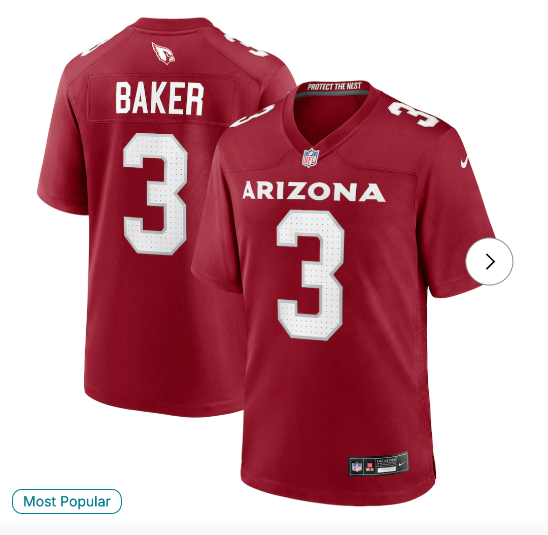 Budda Baker Arizona Cardinals NK Game Player Jersey - Cardinal