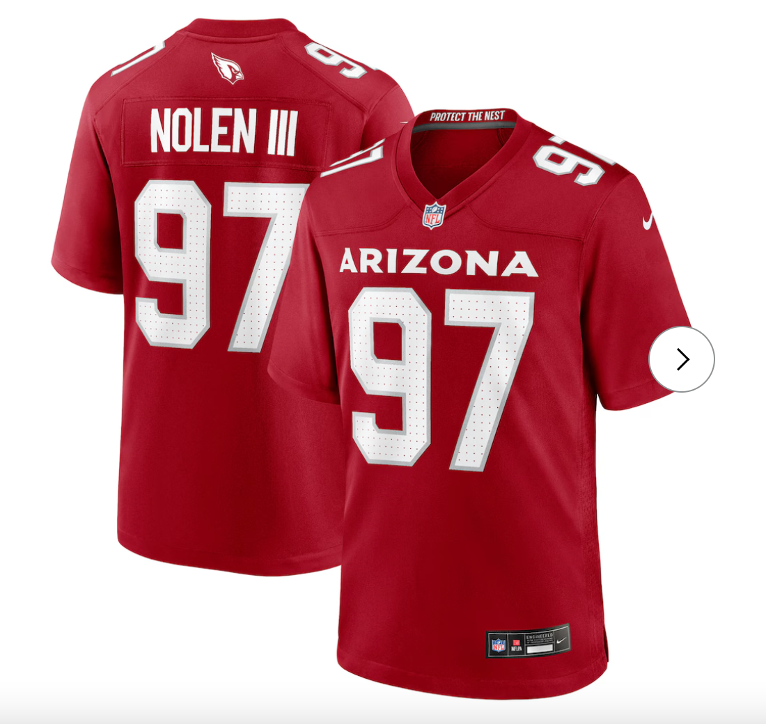 Walter Nolen Arizona Cardinals NK 2025 NFL Draft First Round Pick Game Jersey - Cardinal