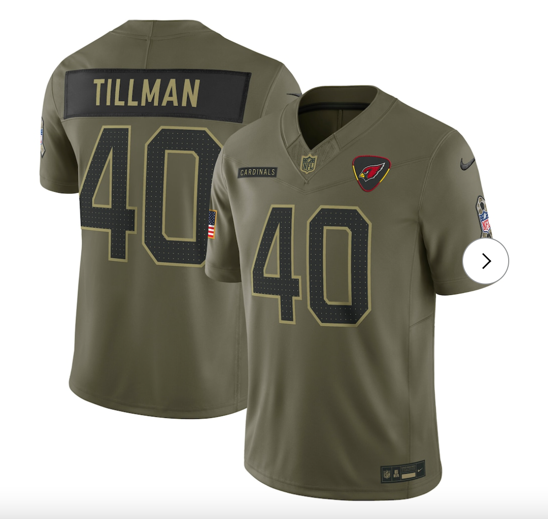 Pat Tillman Arizona Cardinals NK 2025 Salute to Service Retired Limited Jersey - Olive