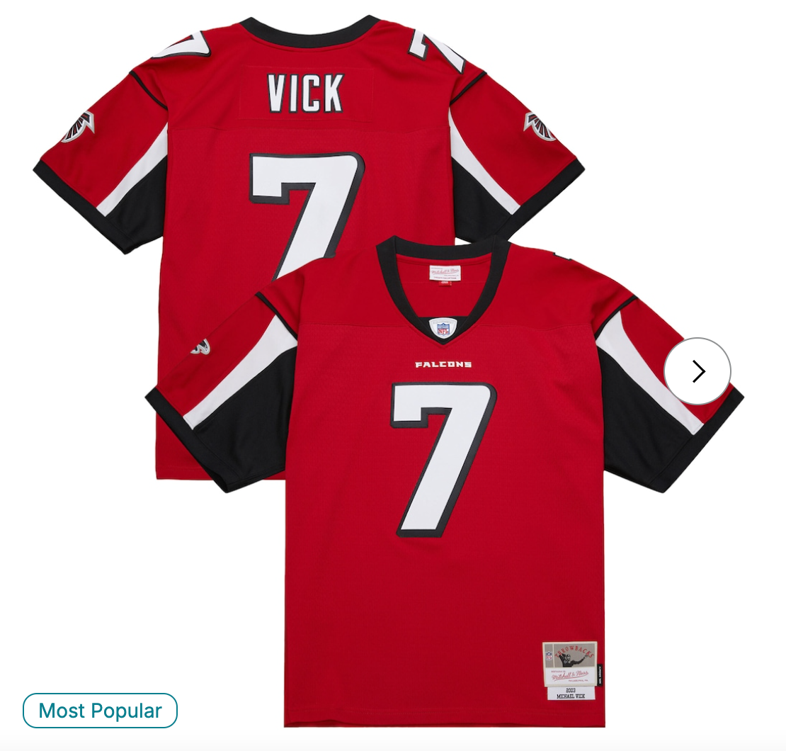 Michael Vick Atlanta Falcons Mitchell & Ness 2003 Legacy Replica Jersey - Red