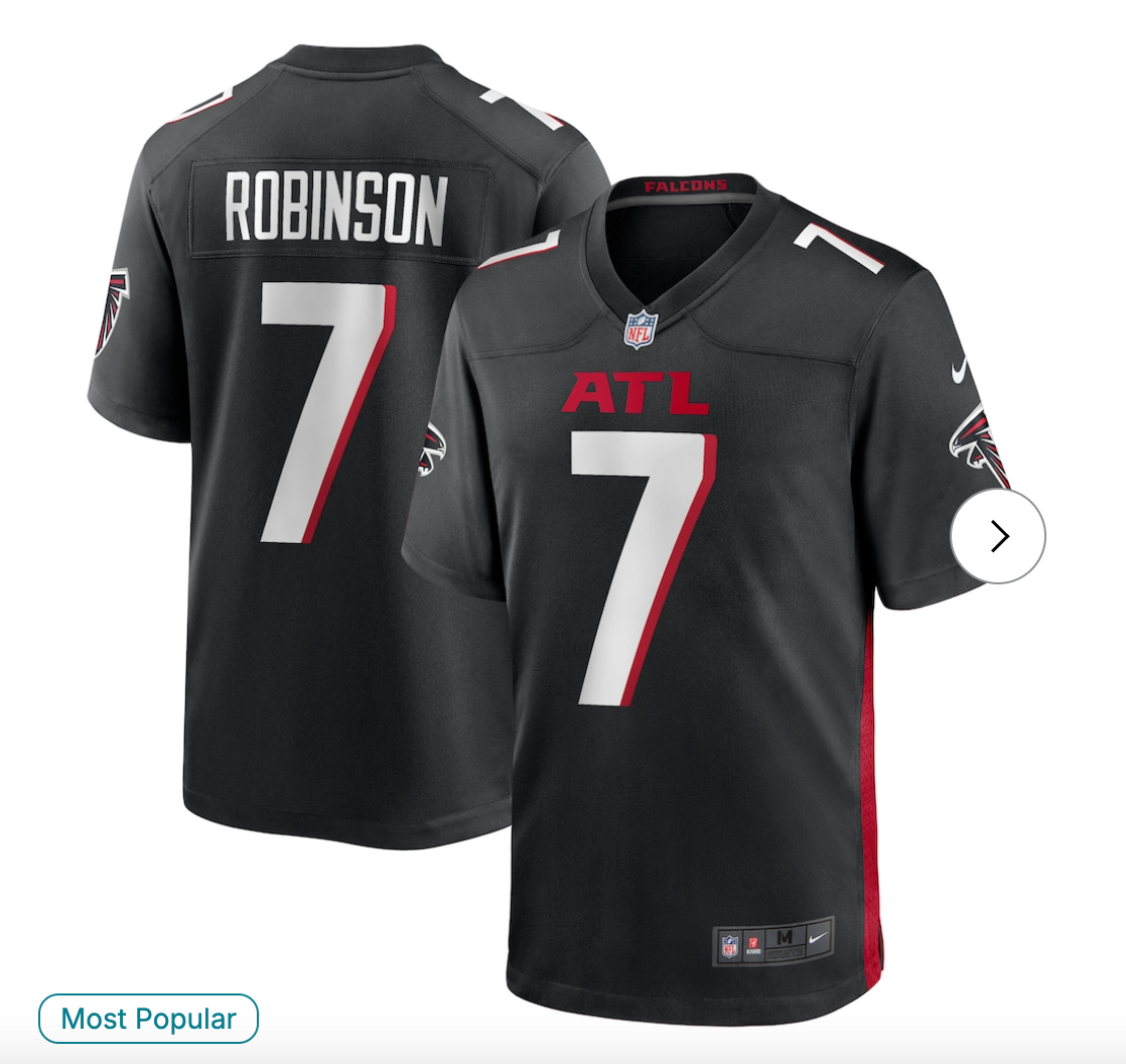 Bijan Robinson Atlanta Falcons Nike Game Jersey - Black