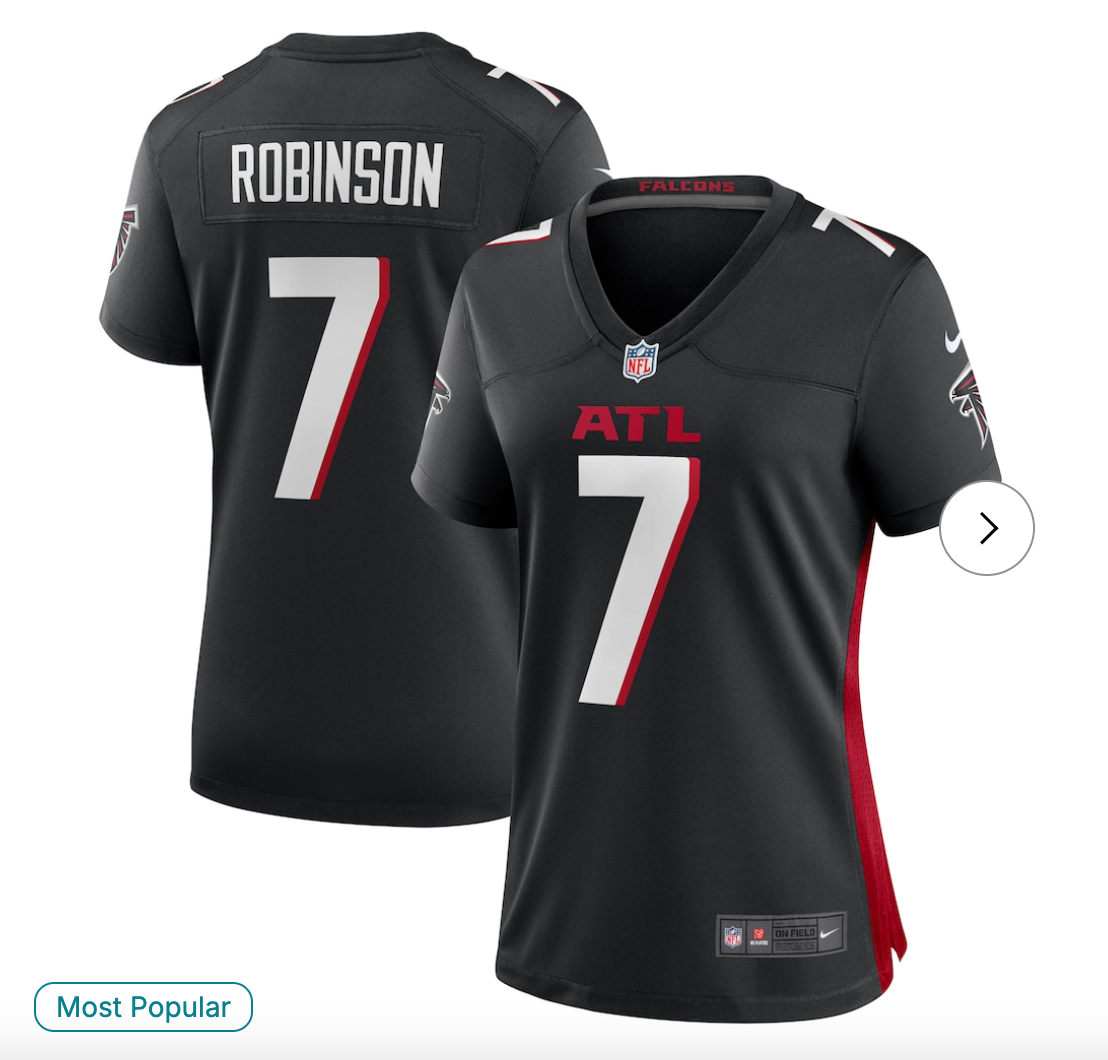 Bijan Robinson Atlanta Falcons Nike Women's Player Jersey - Black