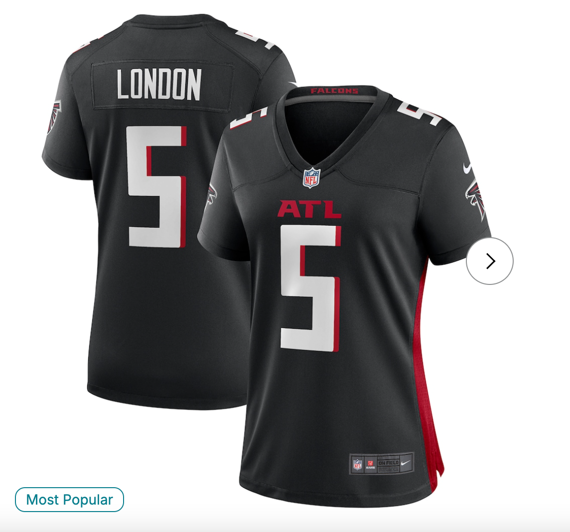 Drake London Atlanta Falcons NK Women's Player Game Jersey - Black