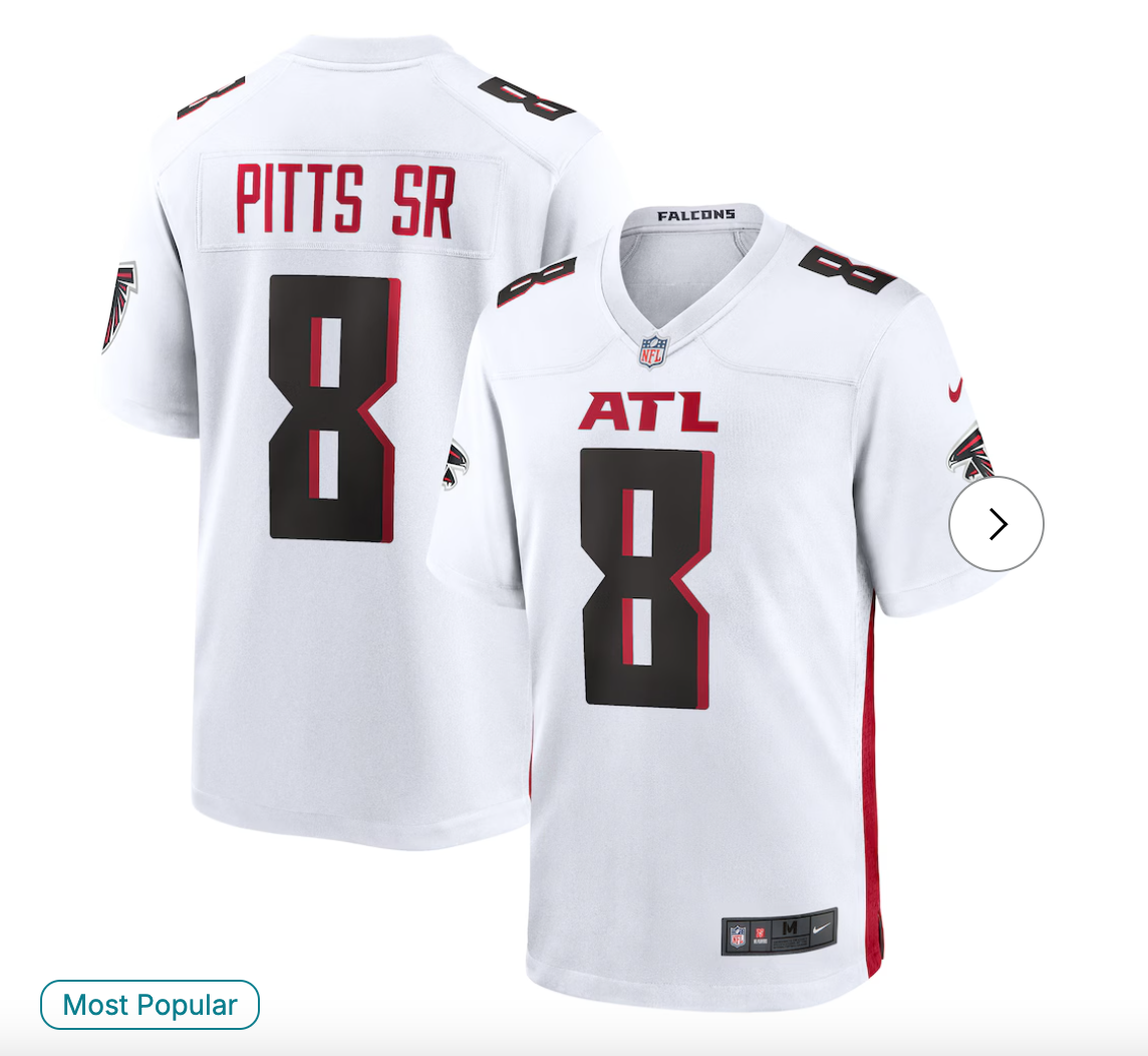Kyle Pitts Sr. Atlanta Falcons NK White Game Jersey - White