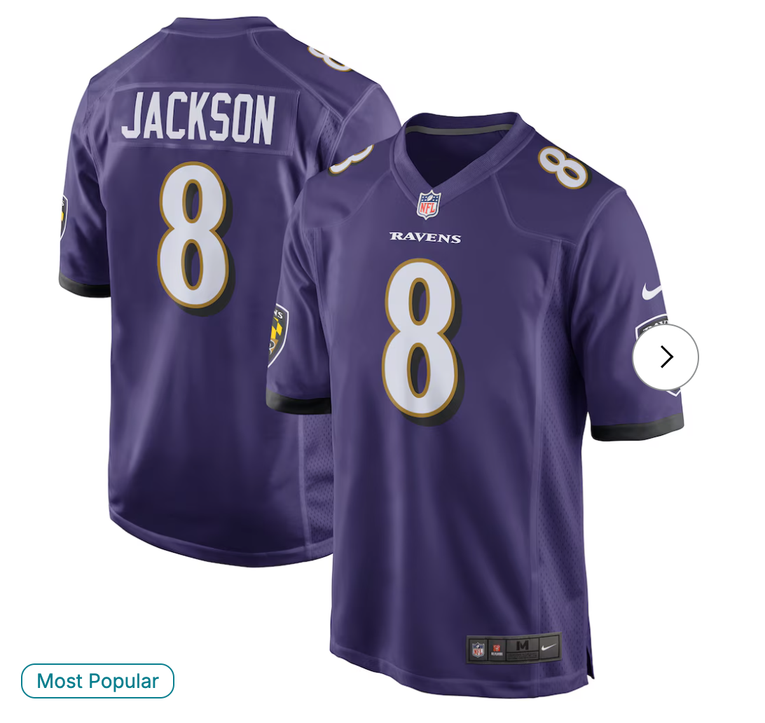 Lamar Jackson Baltimore Ravens Nike Game Jersey - Purple