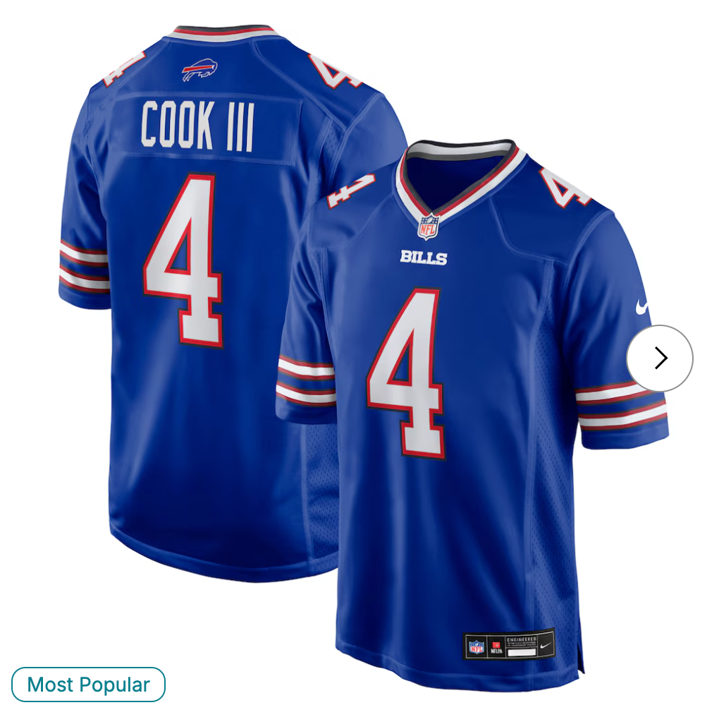 James Cook III Buffalo Bills NK Team Game Jersey - Royal