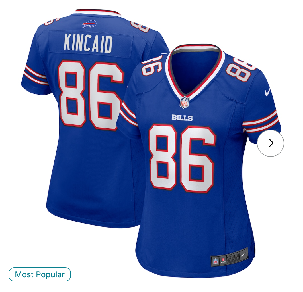 Dalton Kincaid Buffalo Bills NK Women's Home Game Jersey - Royal