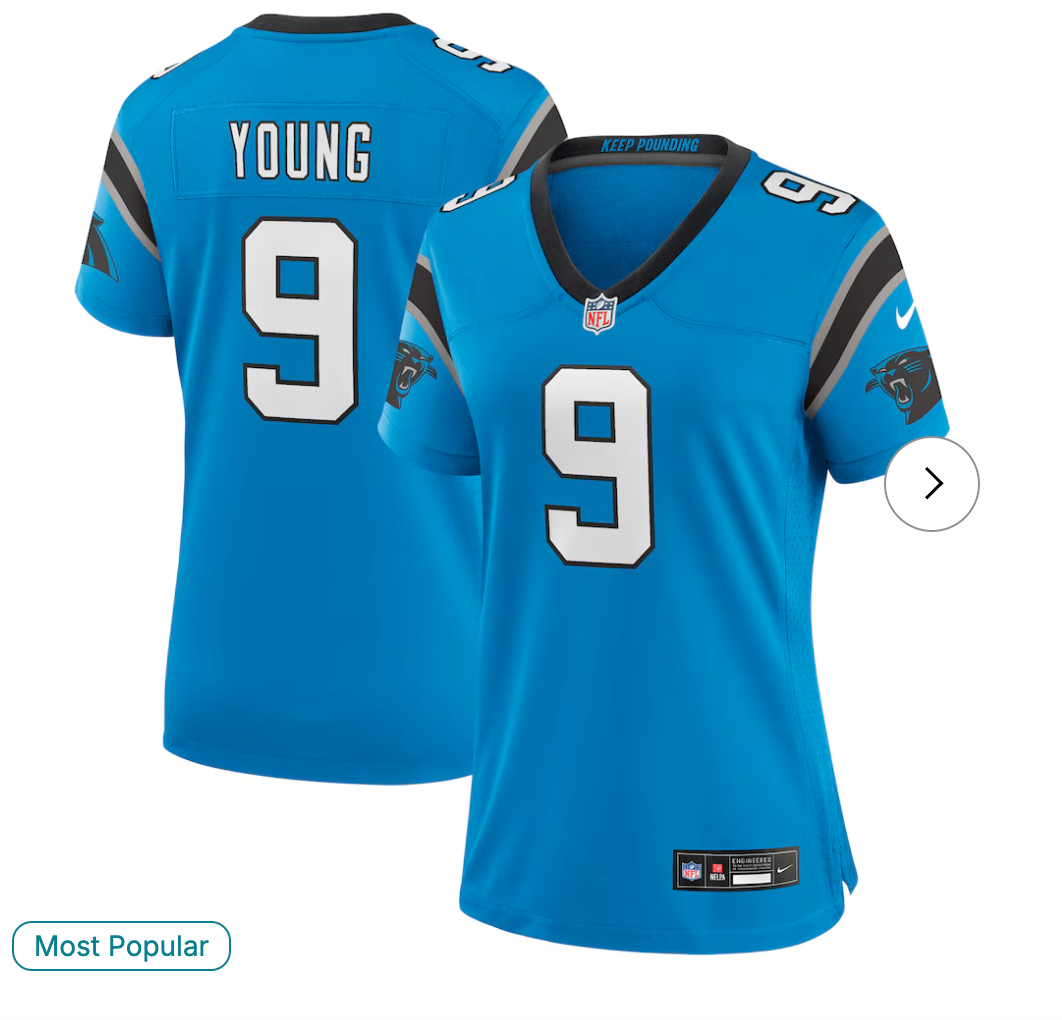 Bryce Young Carolina Panthers NK Women's Player Jersey - Blue