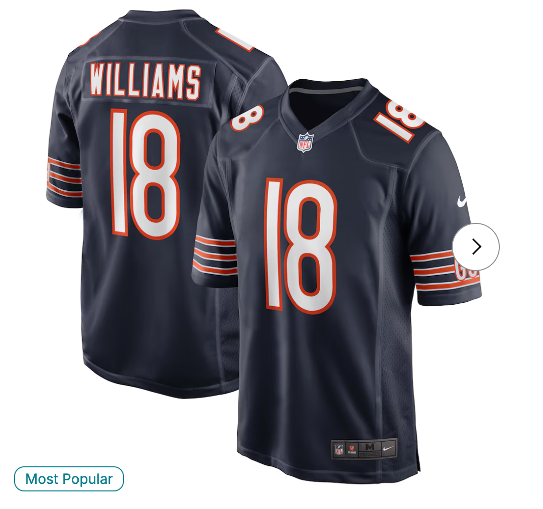 Caleb Williams Chicago Bears NK Player Game Jersey - Navy