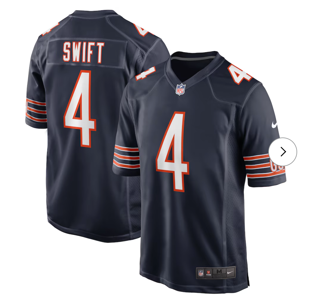 D'Andre Swift Chicago Bears NK Game Jersey - Navy